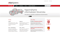 Desktop Screenshot of egovsystems.sk