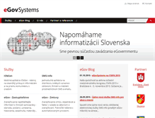 Tablet Screenshot of egovsystems.sk